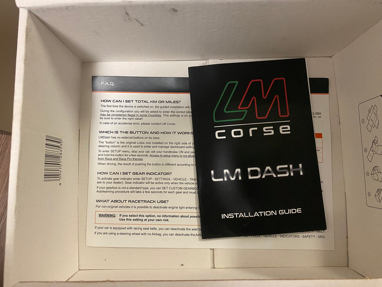 LM Corse Digital Dash for Elise/Exige