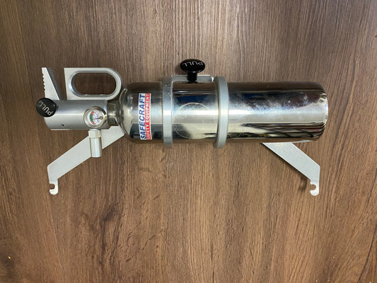 Safecraft fire extinguisher with Inokinetic mount